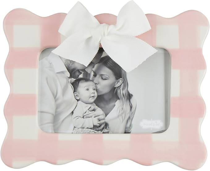 Mud Pie Horizontal Pink Bow Frame; 9" x 7" | Amazon (US)