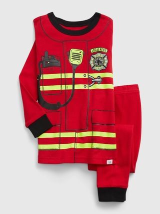 babyGap 100% Organic Cotton Firefighter Graphic PJ Set | Gap (US)
