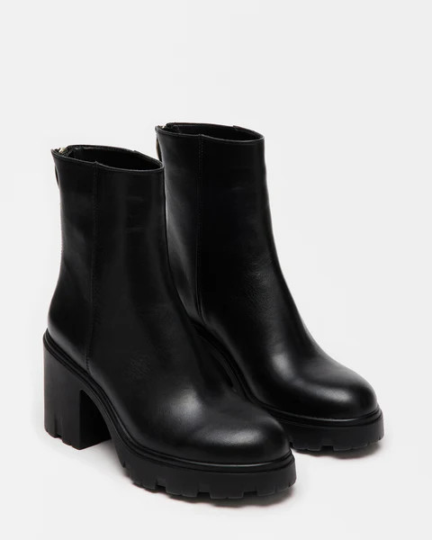 GOUCHO BLACK LEATHER | Steve Madden (US)