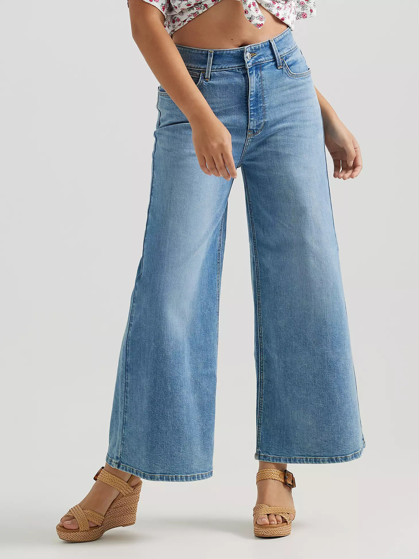 Women's A-Line Denim Crop in Ivy | Wrangler