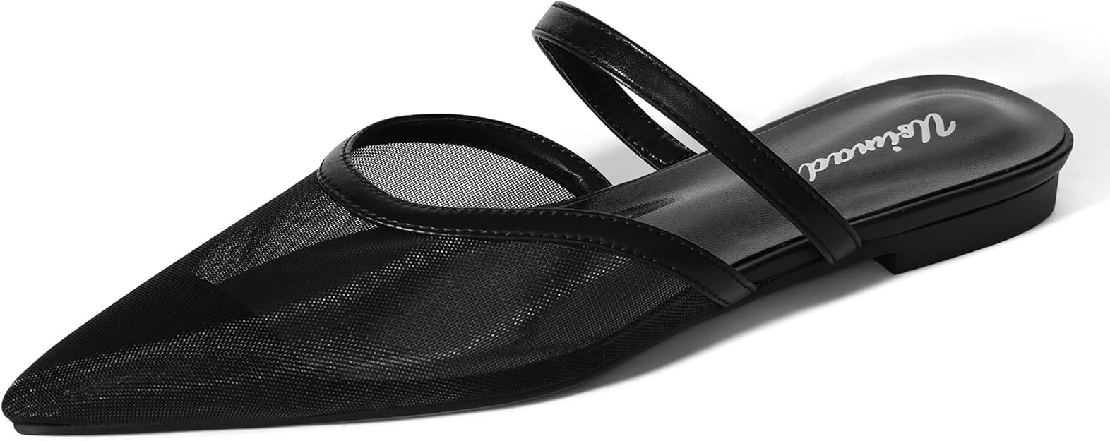 USIMAD Mesh Mule Flats for Women with Arch Support Pointed Toe Memory Foam Insole Casual Comforta... | Amazon (US)