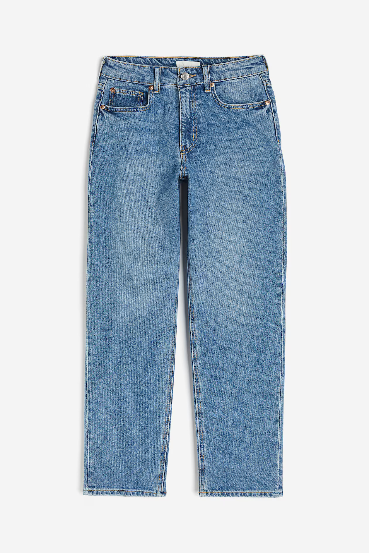Slim Straight High Ankle Jeans - Denimblau - Ladies | H&M AT | H&M (DE, AT, CH, NL, FI)