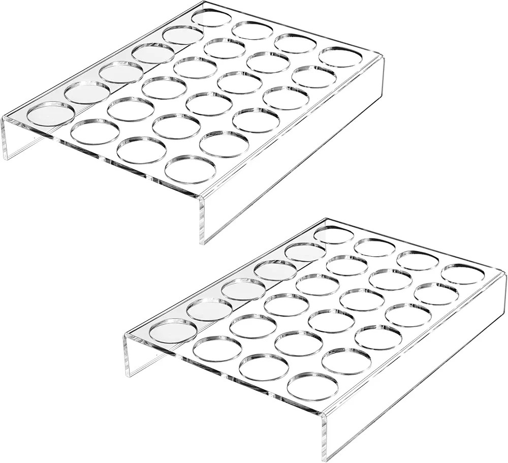 IEEK 2 Pack of 24 Slots Flat Countertop Coffee Pod Holder,K Cup Drawer Holder Organizer for Offic... | Amazon (US)