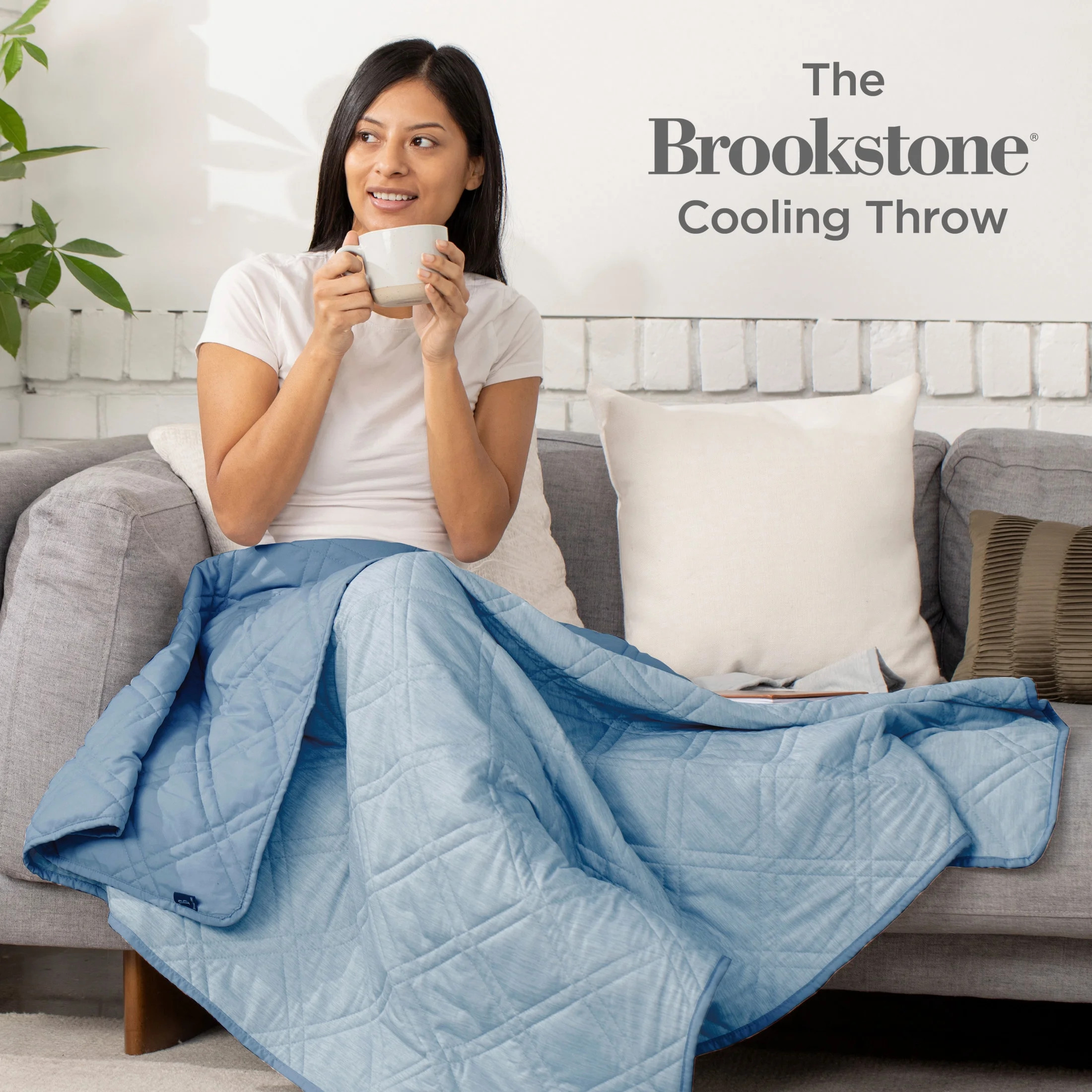 Brookstone Cooling Throw Blue, Solid Print, Nylon Polyethylene, Knit, 1 Piece, Standard Size - Wa... | Walmart (US)