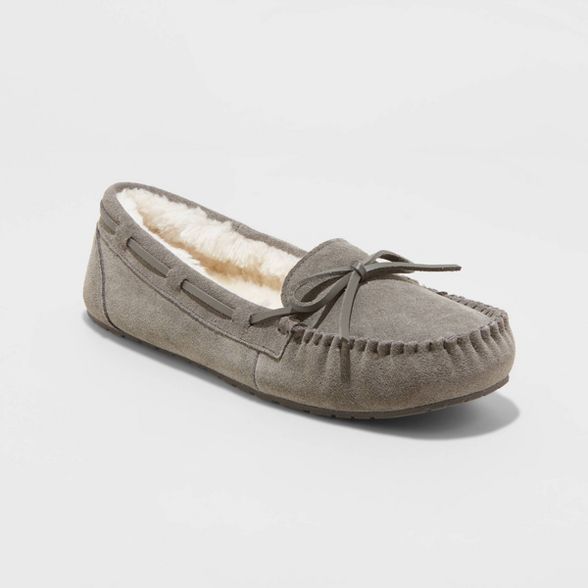 Women's Chaia Genuine Suede Moccasin Slippers - Stars Above™ | Target