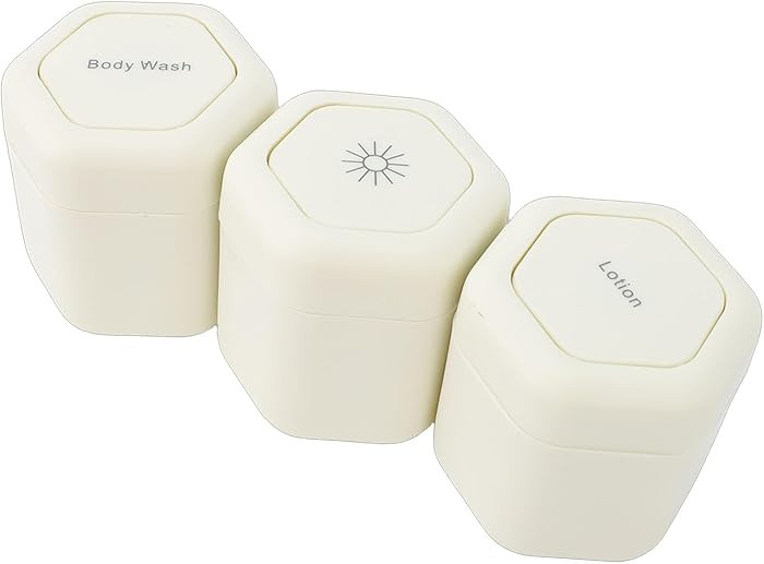 fosa 3 Pcs Magnetic Travel Capsules, Hexagonal Toiletry Containers with Screw Top Lids, 40ml Capa... | Amazon (US)