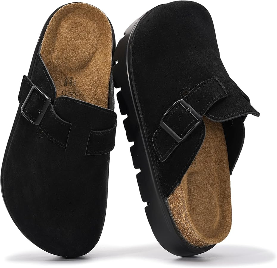 Project Cloud 100% Genuine Leather Platform Clogs for Women Footwear - Memory Foam Arch Support C... | Amazon (US)