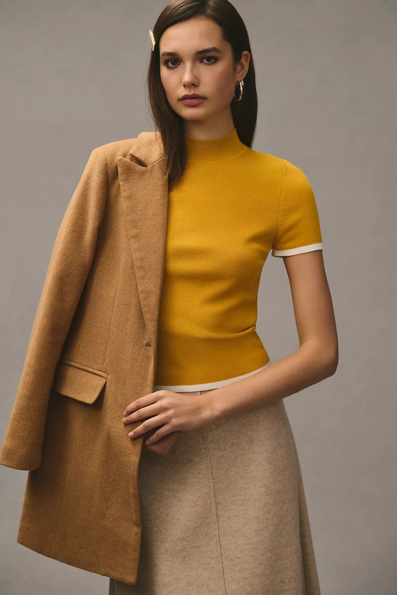 Maeve Mock-Neck Sweater Top | Anthropologie (US)