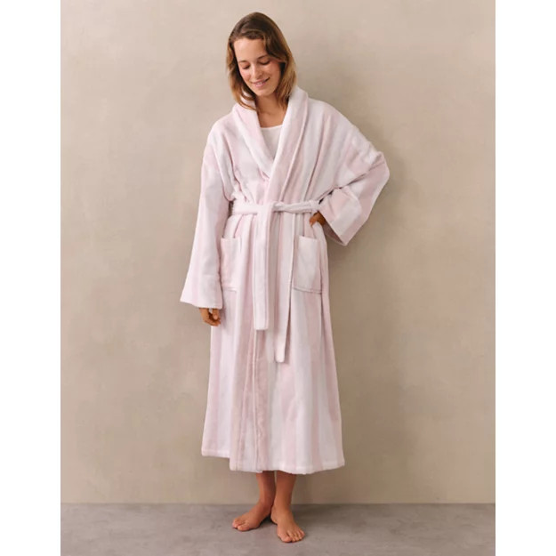Organic Cotton Stripe Robe | The White Company UK & ROW