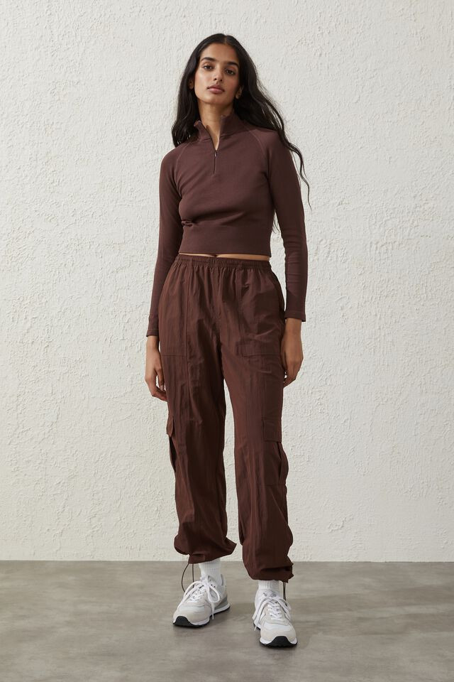 Seamless Zip Front Long Sleeve Top | Cotton On (ANZ)