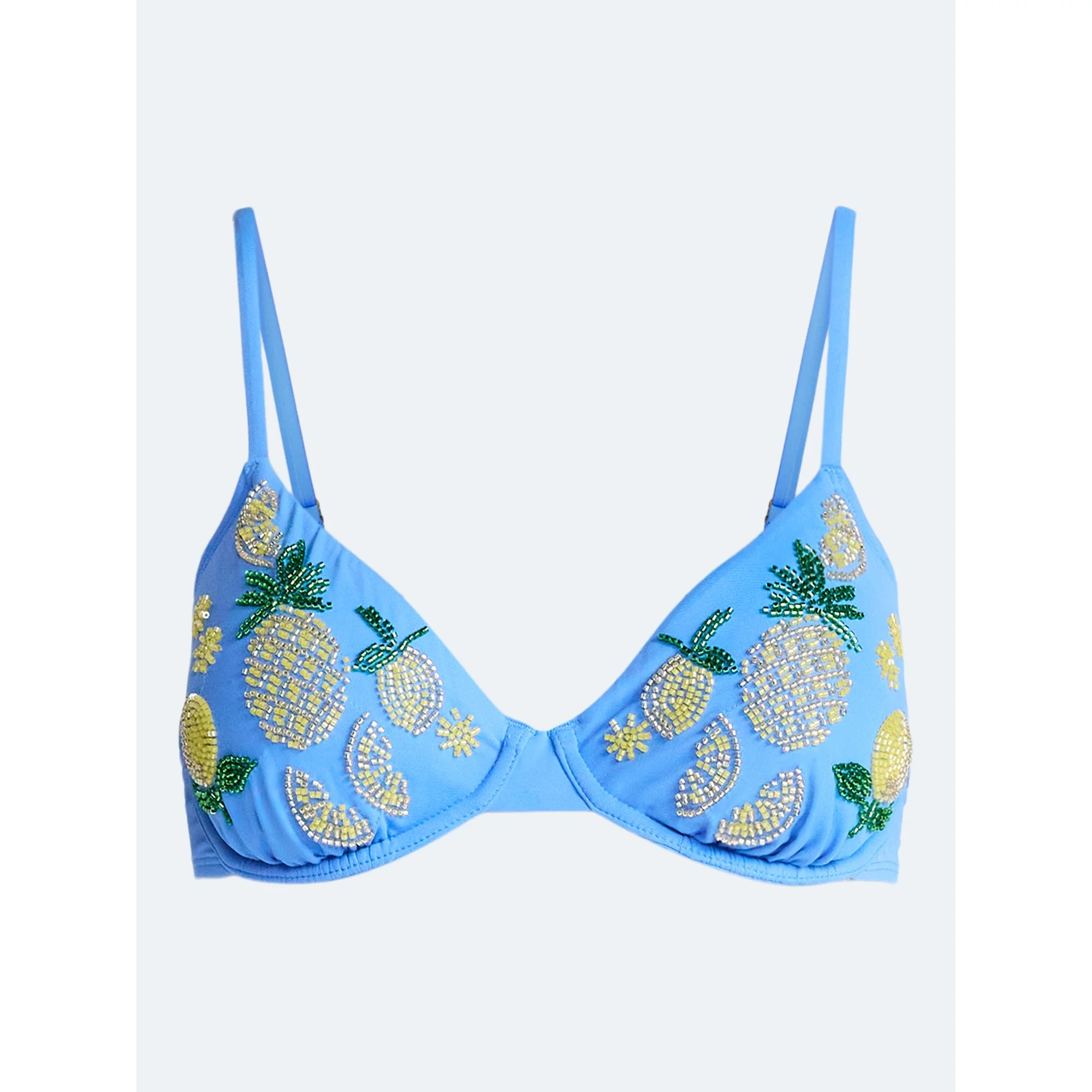 Free Assembly Women's Beaded Demi Underwire Bikini Top, Sizes XS-XL | Walmart (US)