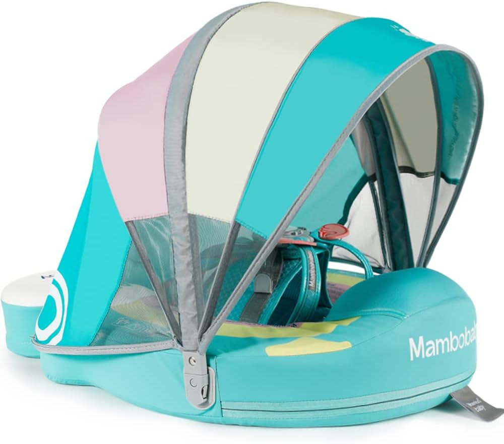 Upgraded Baby Pool Float Newest Mambobaby Swim Float Non-Inflatable Baby Floats with Canopy for 3... | Amazon (US)