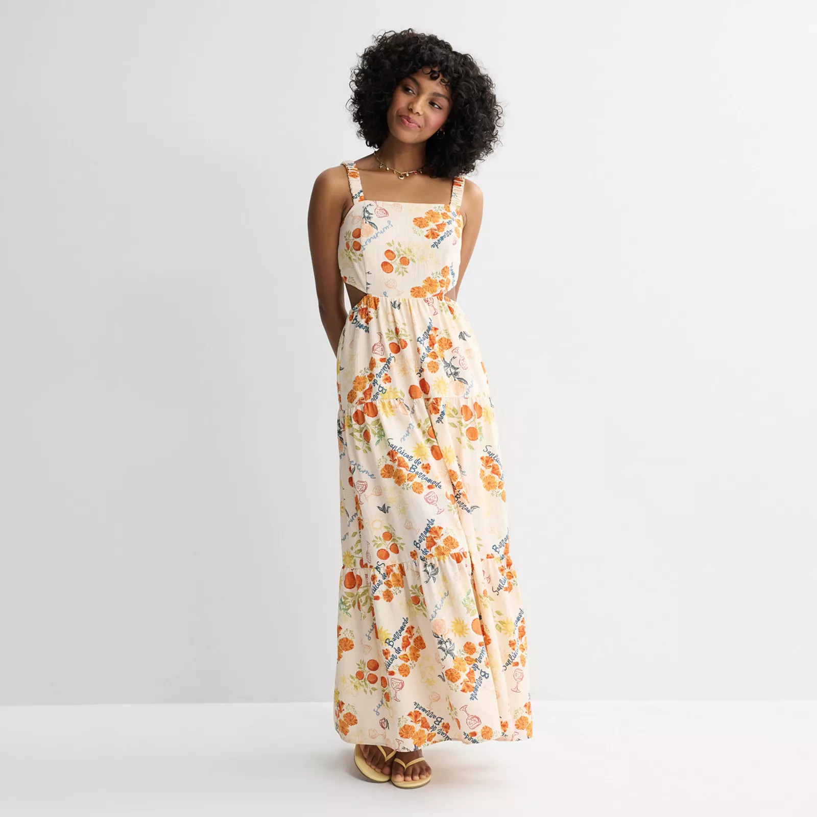 Juniors' Rewind Cut Out Maxi Dress, Girl's, Size: XS, Dried Pear | Kohl's