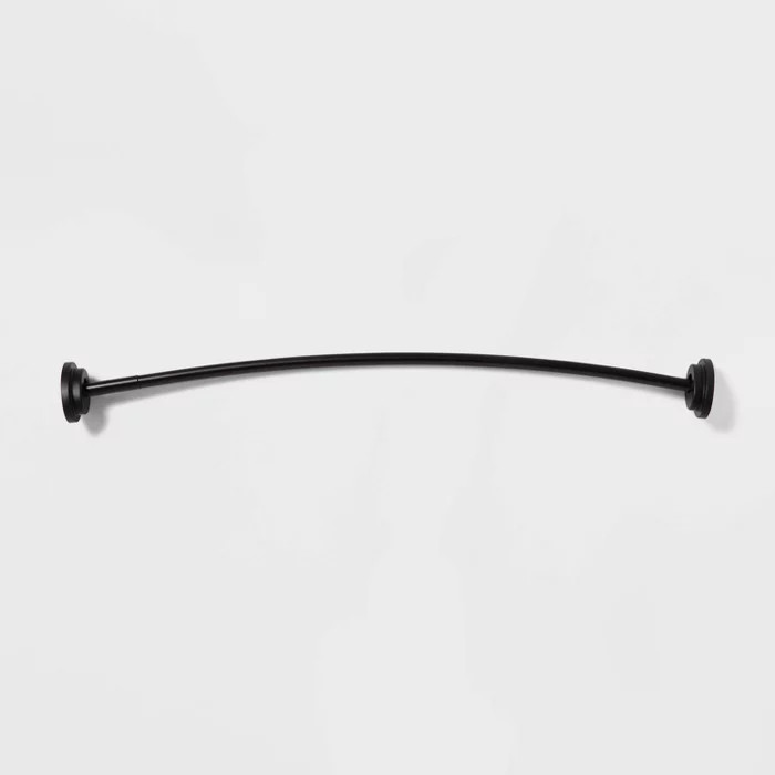 72" Dual Mount Curved Steel Shower Curtain Rod With Tiered End Cap - Made By Design™ | Target