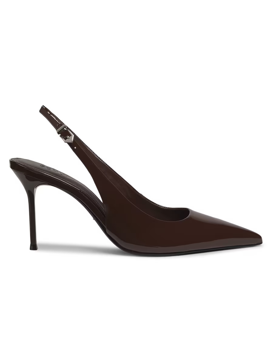 Paola 90MM Patent Leather Slingback Pumps | Saks Fifth Avenue