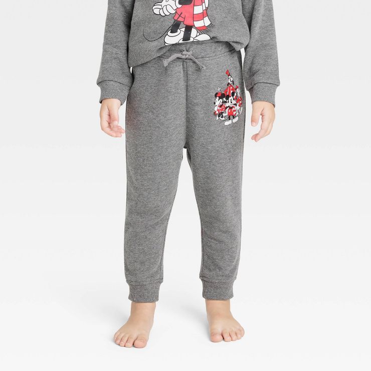 Toddler Mickey Mouse Printed Jogger Pants - Gray | Target