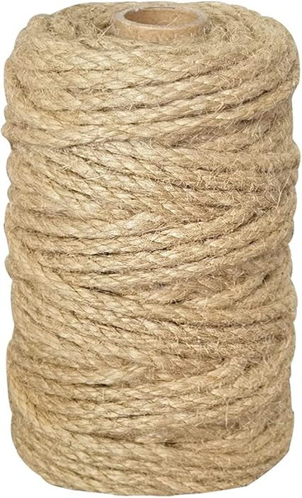 PerkHomy 5mm Jute Rope 105 Feet Twisted Heavy Duty and Thick Twine Rope for Cat Scratcher Scratch... | Amazon (US)