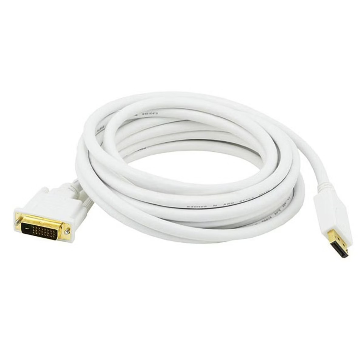 Monoprice Video Cable - 15 Feet - White | 28AWG DisplayPort to DVI Cable | Target