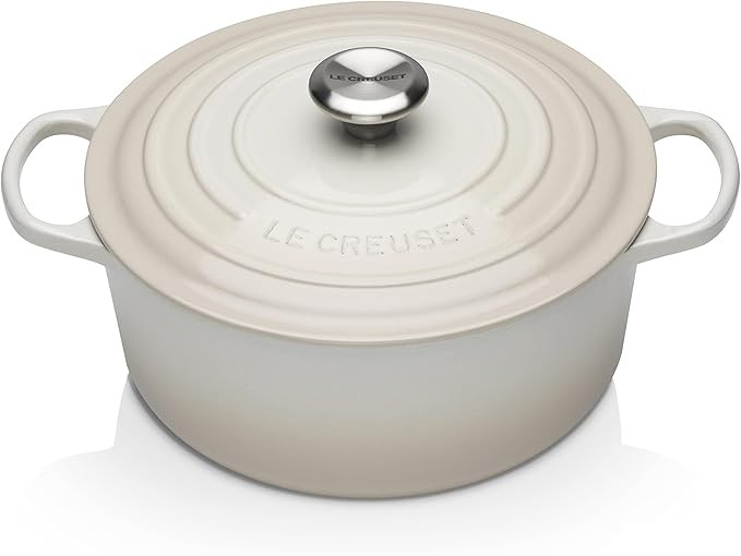 Le Creuset Enameled Cast Iron Signature Round Dutch Oven, 5.5 qt., Meringue | Amazon (US)