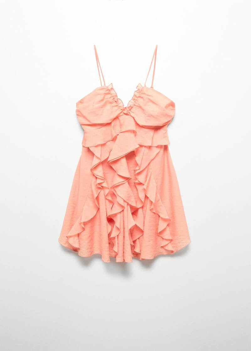 Robe volants lyocell -  Femme | Mango France | MANGO (FR)