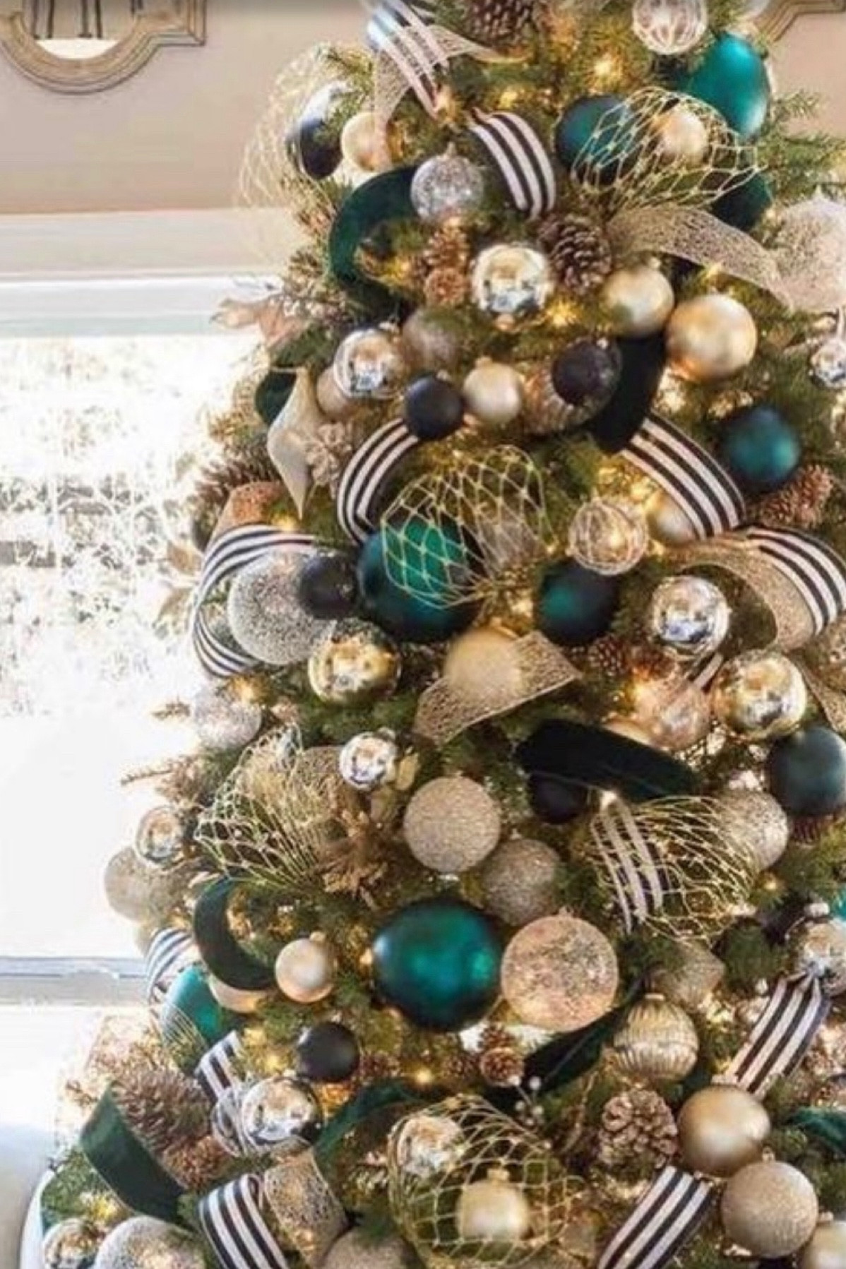 Gold and Green ornaments Christmas tree. Home decor. Christmas decor. Amazon finds. Target. Pottery Barn. Macys. Walmart 

#LTKHoliday #LTKfindsunder100 #LTKhome