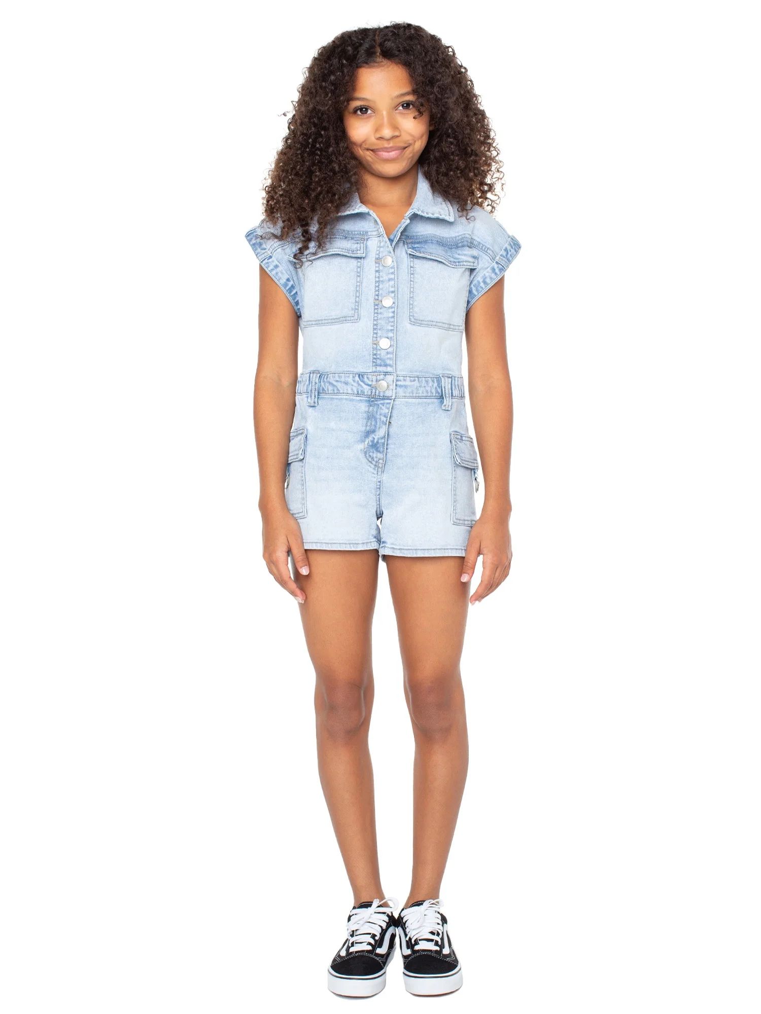 Celebrity Pink Girls’ Cargo Romper, Sizes XS-XXL | Walmart (US)