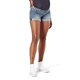 Signature by Levi Strauss & Co. Gold Label Women's Maternity Mid-Rise Shortie Shorts, Blue Ice, Larg | Amazon (US)