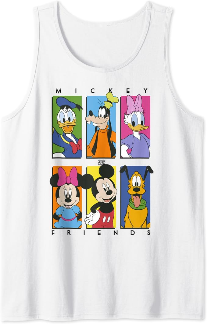 Disney Mickey And Friends Group Shot Panels Tank Top | Amazon (US)