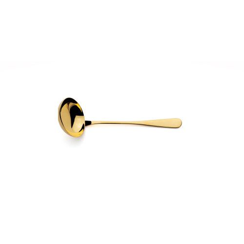 Cutipol Atlantico Polished Gold Soup Ladle 11 in (28 cm) | Gracious Style