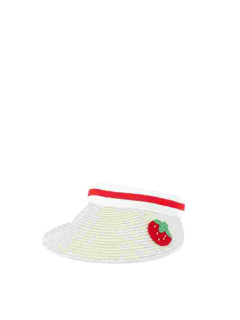 No Boundaries Straw Fruit Visor, Natural Strawberry, Women's | Walmart (US)