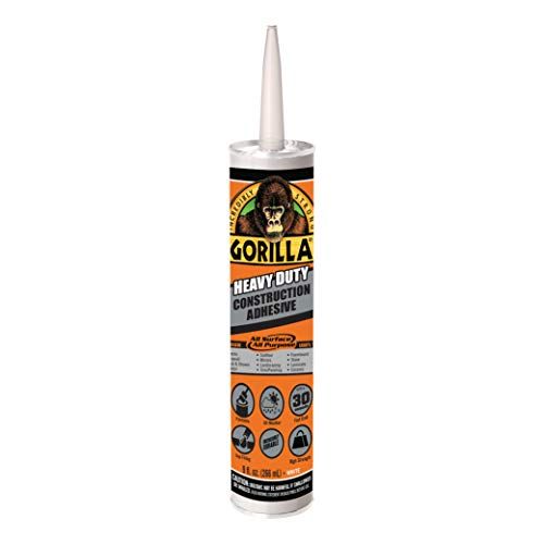 Gorilla Heavy Duty Construction Adhesive, 9 Ounce Cartridge, White, (Pack of 1) | Amazon (US)