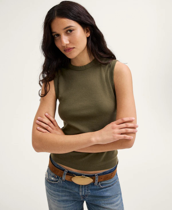 The '90s Shell Tank in Compact Cotton | Madewell