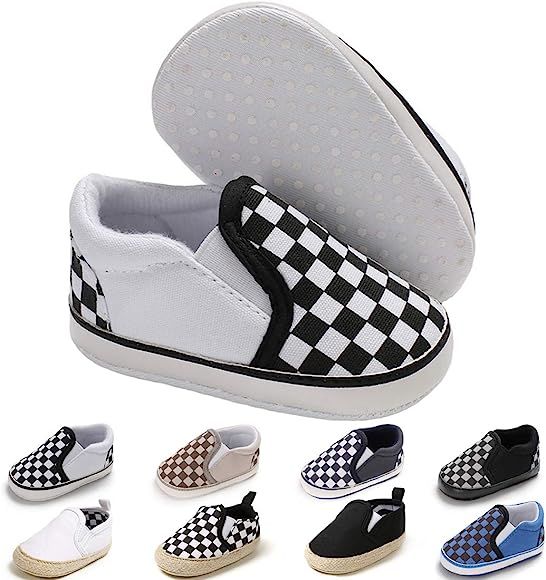 KIDSUN Baby Boy Girl Loafer Shoe Canvas Sneaker Soft Sole Newborn Toddler Slip On Moccasins Flats... | Amazon (US)