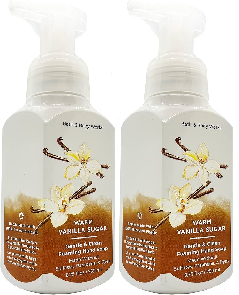 Bath and Body Works Gentle Foaming Hand Soap 8.75 Oz, 2 Pack (Warm Vanilla Sugar) | Amazon (US)