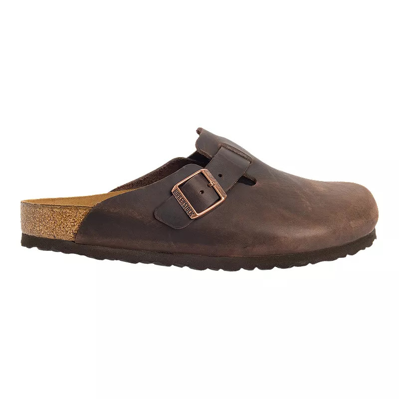 Birkenstock Men's Boston One Strap Clogs, Regular Fit, Leather, Suede, Adjustable | Sport Chek