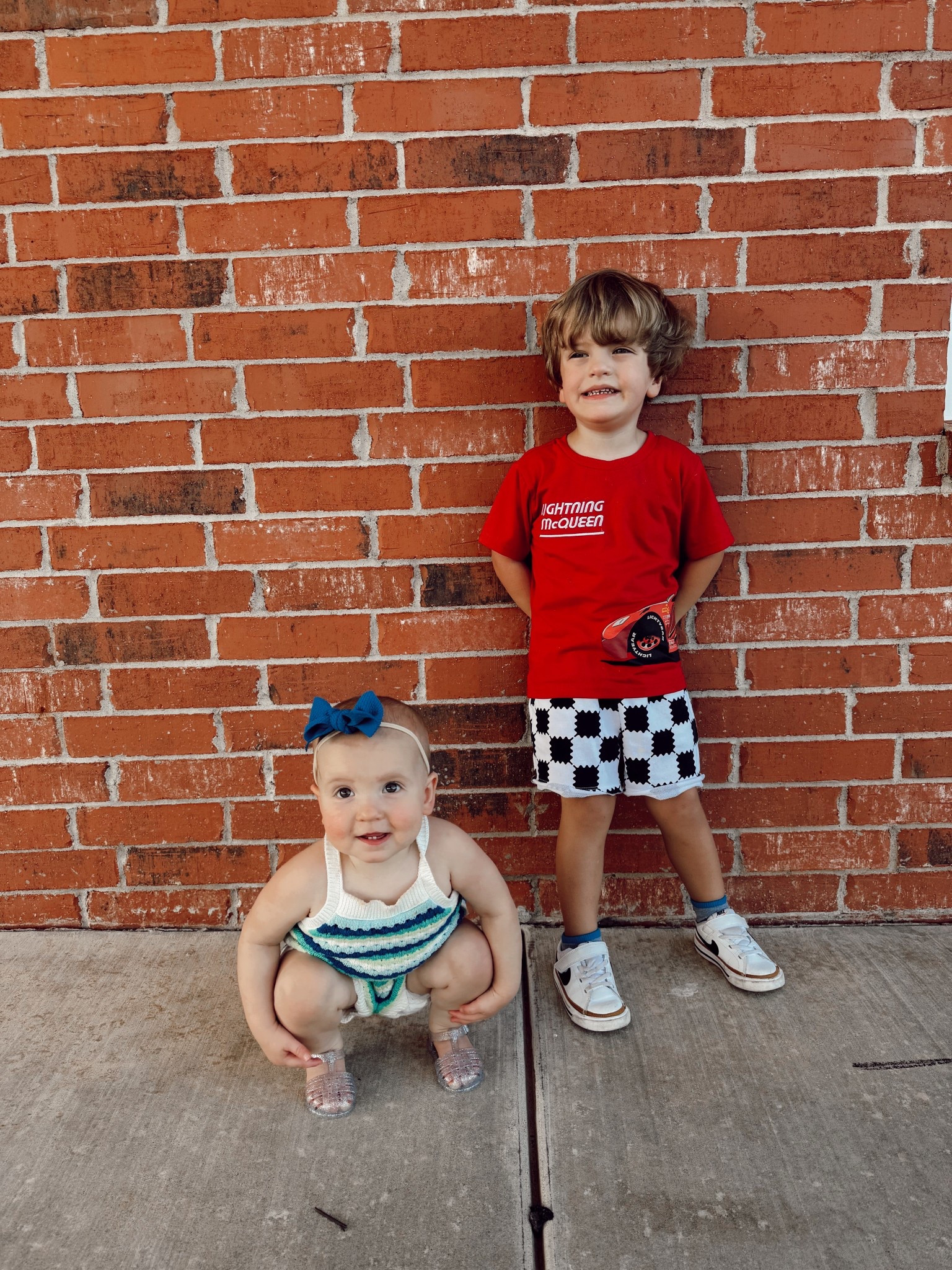 graham’s checkered shorts and some similar lightning McQueen shirts and sets are linked! 


#LTKKids