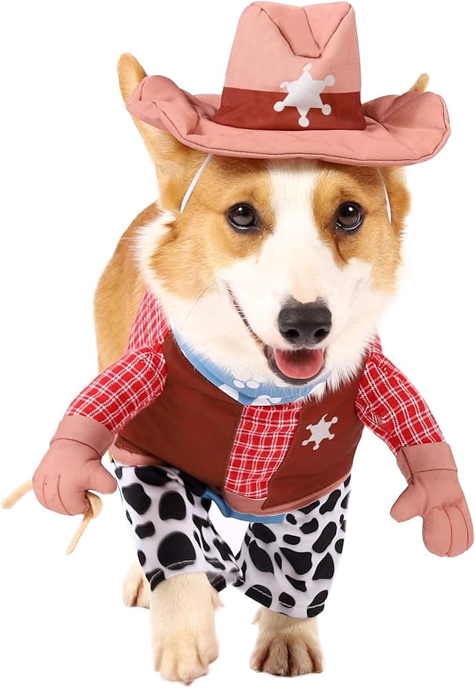 Spooktacular Creations Halloween Pet Dog Cowboy with Cowboy Hat, Bandana for Dress-up Parties, Ro... | Amazon (US)