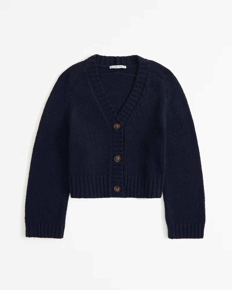 Cotton-Blend Short Cardigan | Abercrombie & Fitch (US)
