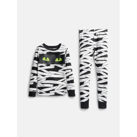 Halloween Boys' Glow In the Dark Top and Pants Pajama Set from Way to Celebrate, 2-Piece, Sizes 4-10 | Walmart (US)