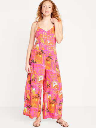 Sleeveless Wide-Leg Jumpsuit for Women | Old Navy (US)
