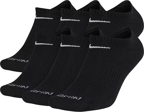 Nike Dri-FIT Everyday Plus Cushioned Training No Show Socks - 6 Pack | Dick's Sporting Goods