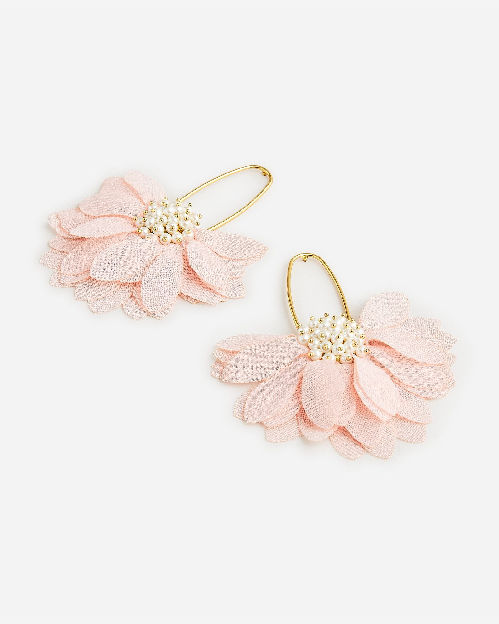 Petal and pearl earrings | J. Crew US