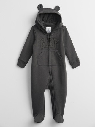 Baby Gap Logo Hoodie One-Piece | Gap Factory