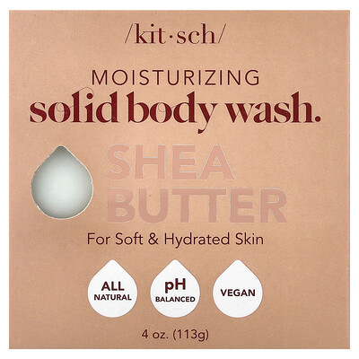 Kitsch, Moisturizing Solid Body Wash Bar, Almond & Shea, 4 oz (113 g) | iHerb