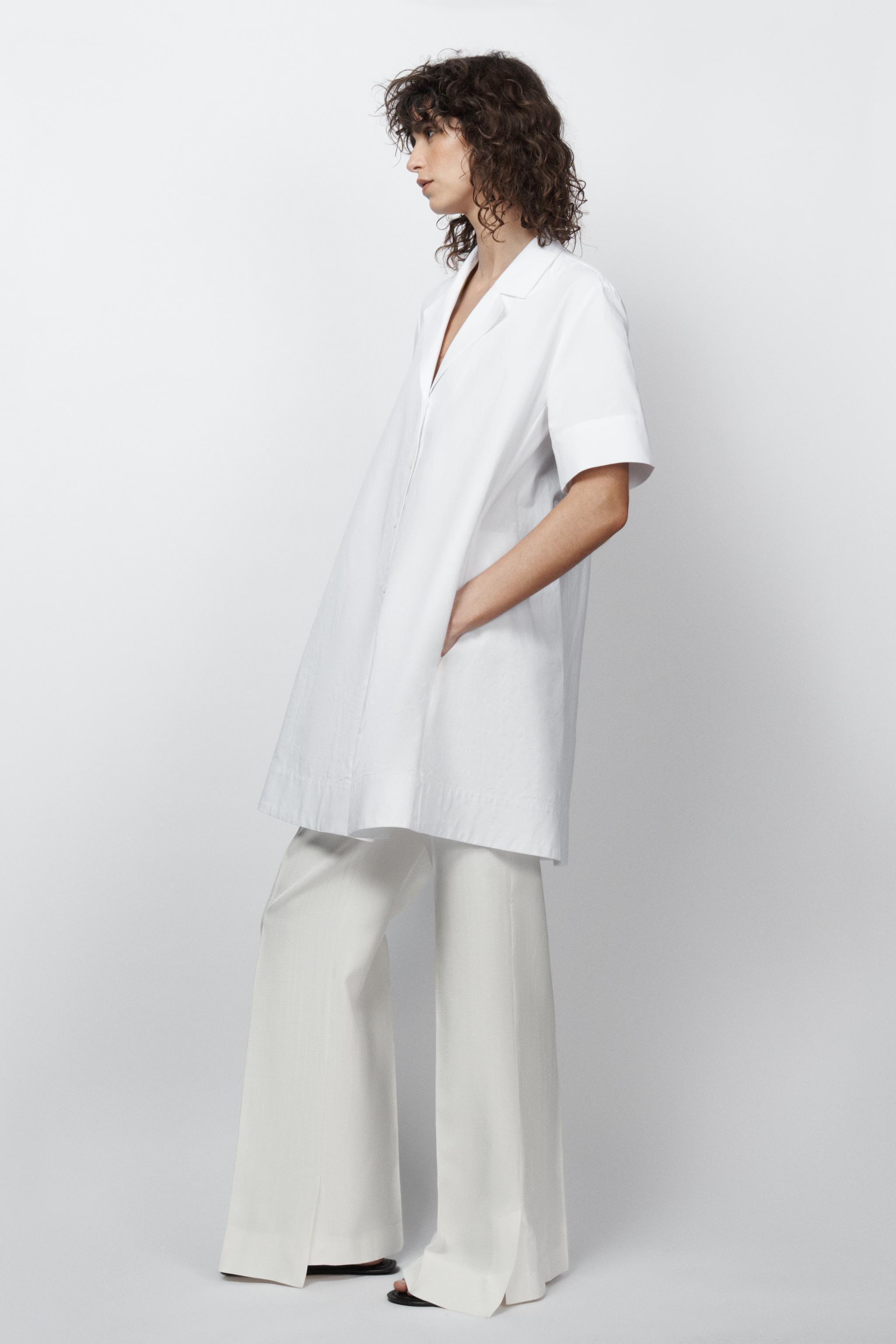 ZW COLLECTION SHORT SLEEVE SHIRT DRESS | Zara US