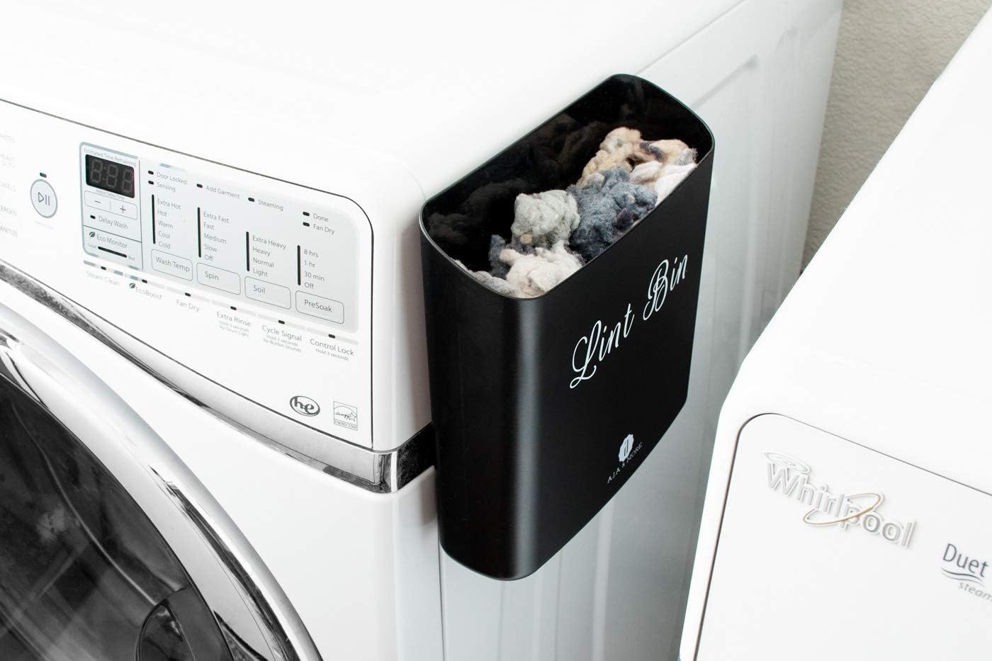 Lint Holder Bin for Laundry Room by A.J.A. & More | Space Saving Waste Bin with Magnetic Strip fo... | Amazon (US)