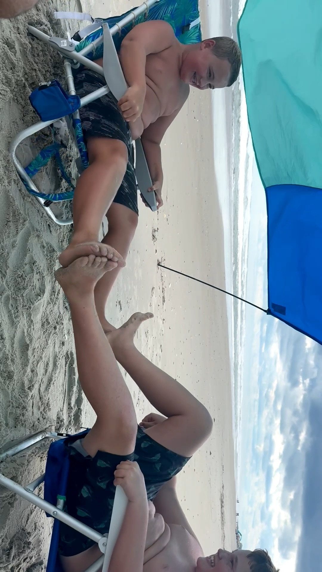 Beach games invented on the spot that turned out better than purchase beach games lol 

This is called “chair war”. Self explanatory, you can only use your feet against another persons feet to tip them over 🤣🤷‍♀️

Creativity at its finest 🤗

#LTKKids #LTKTravel #LTKSeasonal