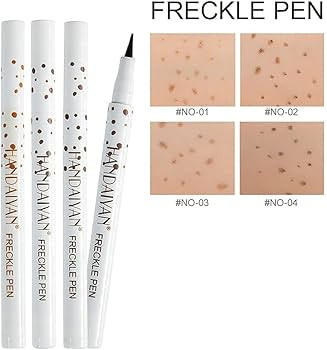 Freckle Pen 4 Colors Available, Natural Lifelike Freckle Makeup Pen, Waterproof Long Lasting Quic... | Amazon (US)