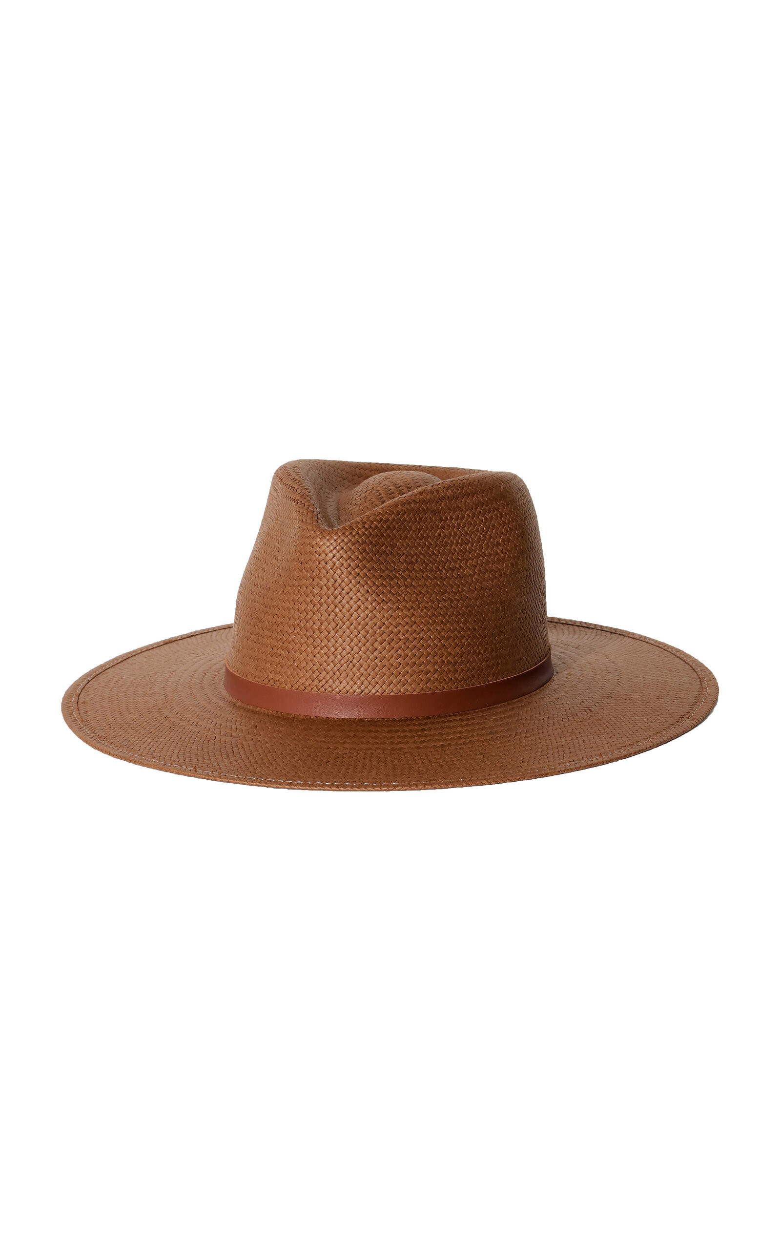 Janessa Leone - Sherman Packable Straw Fedora - Brown - L - Moda Operandi | Moda Operandi (Global)