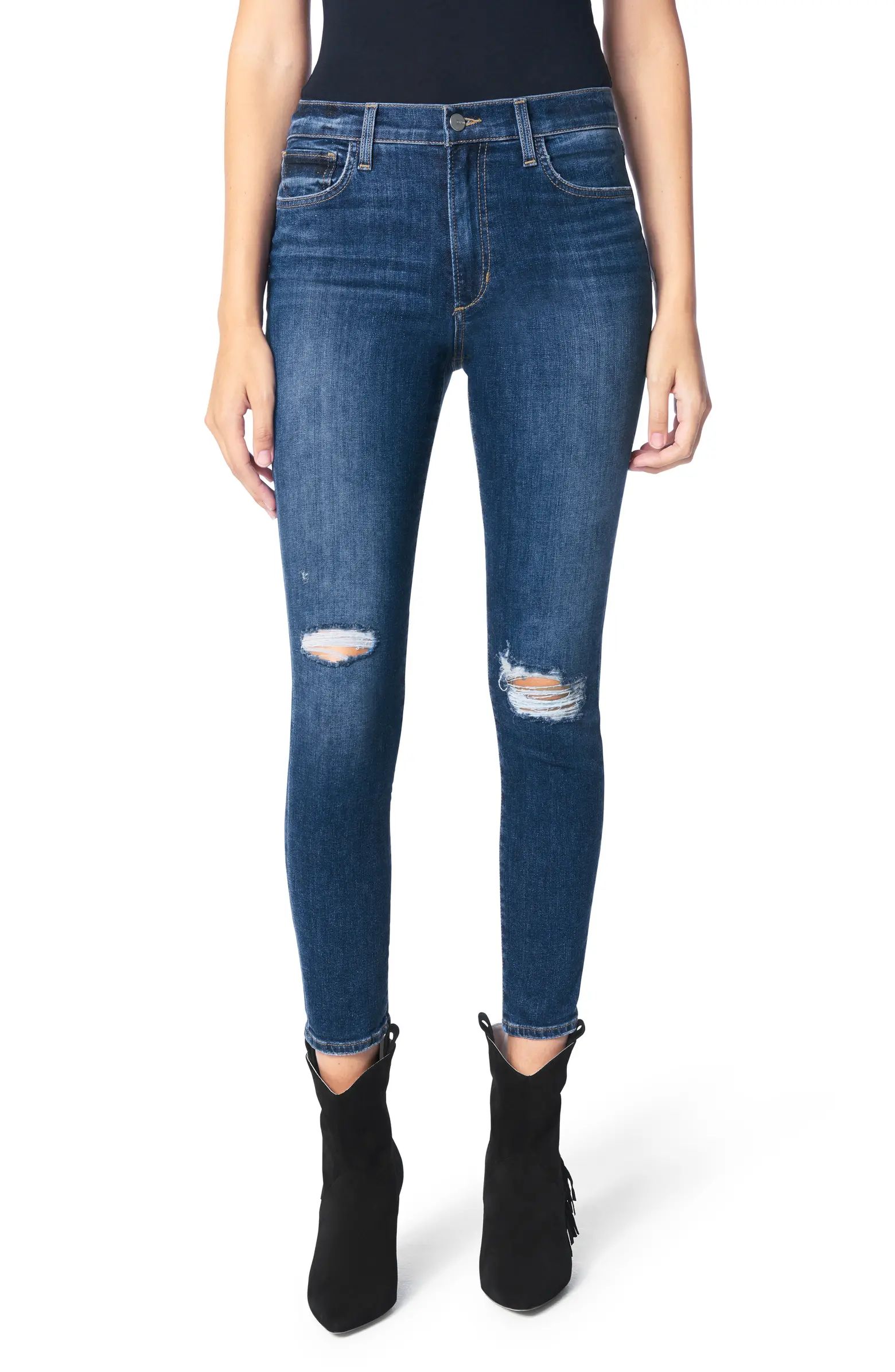 The Charlie High Waist Ripped Ankle Skinny Jeans | Nordstrom